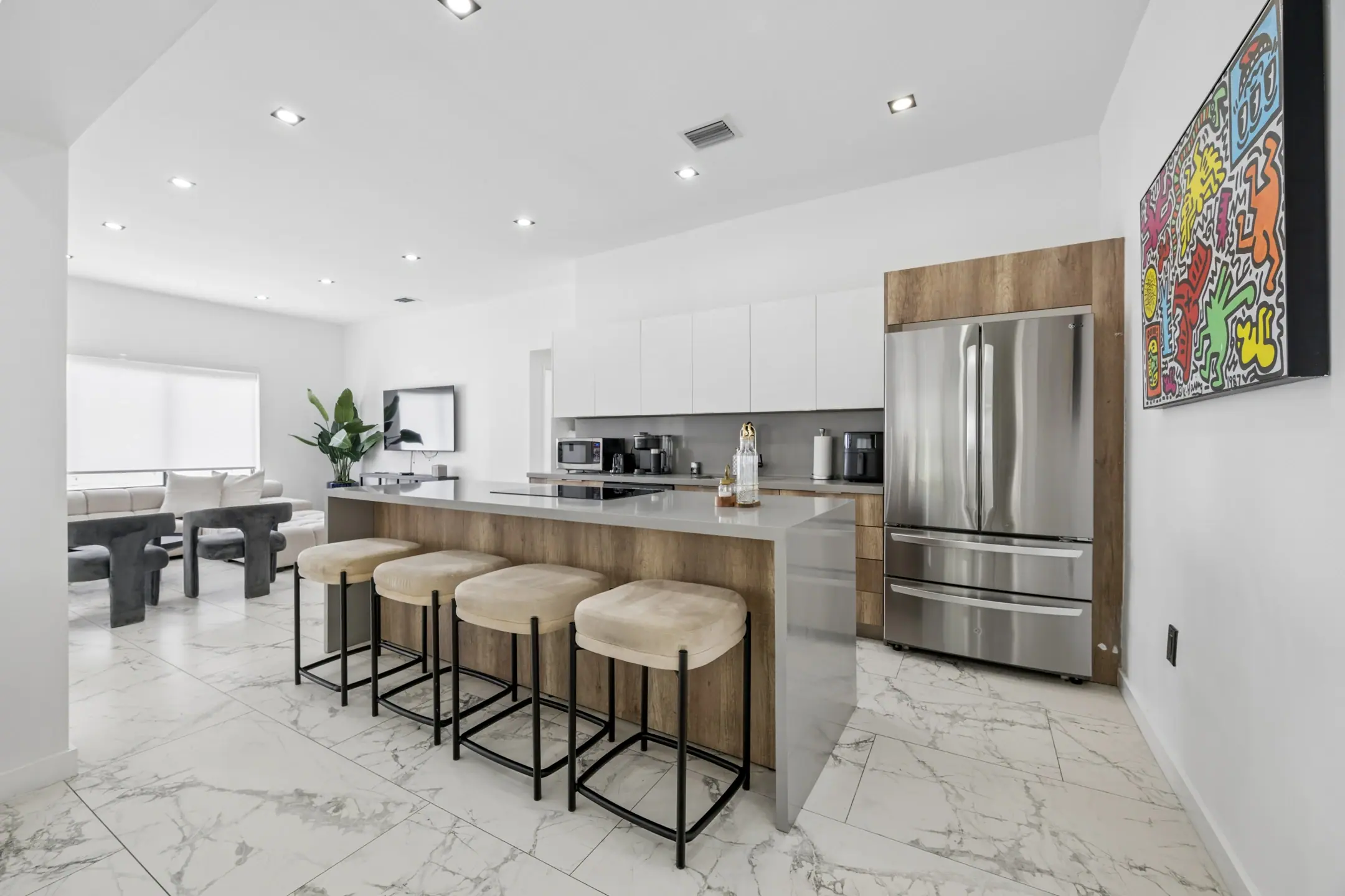 Kitchen at the Design District Residence