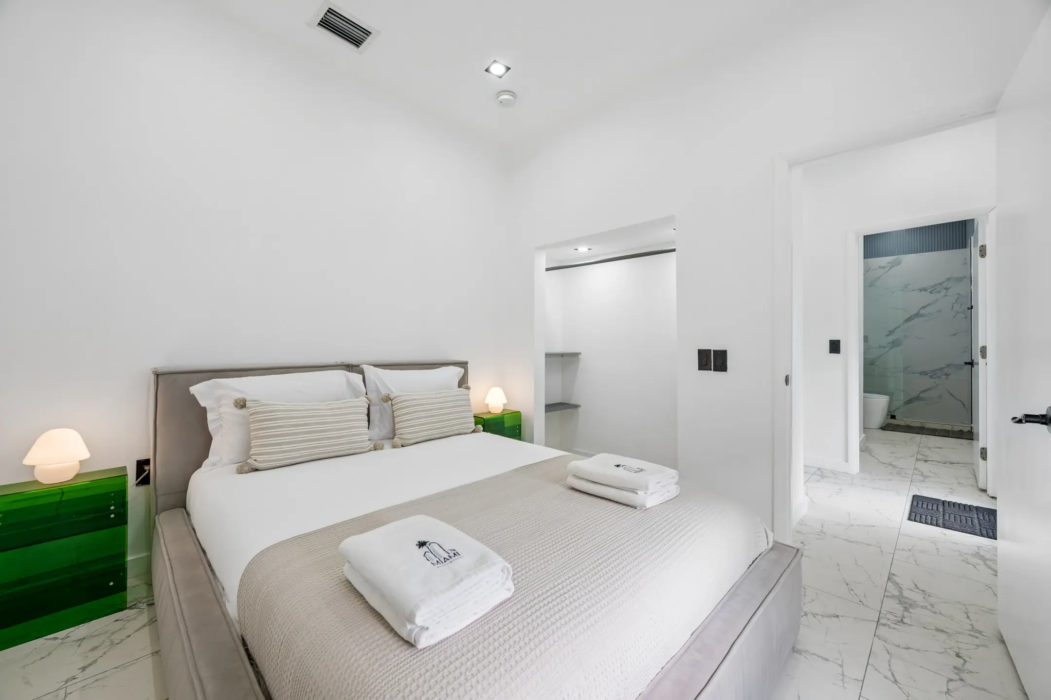 Bedroom at the Design District Residence