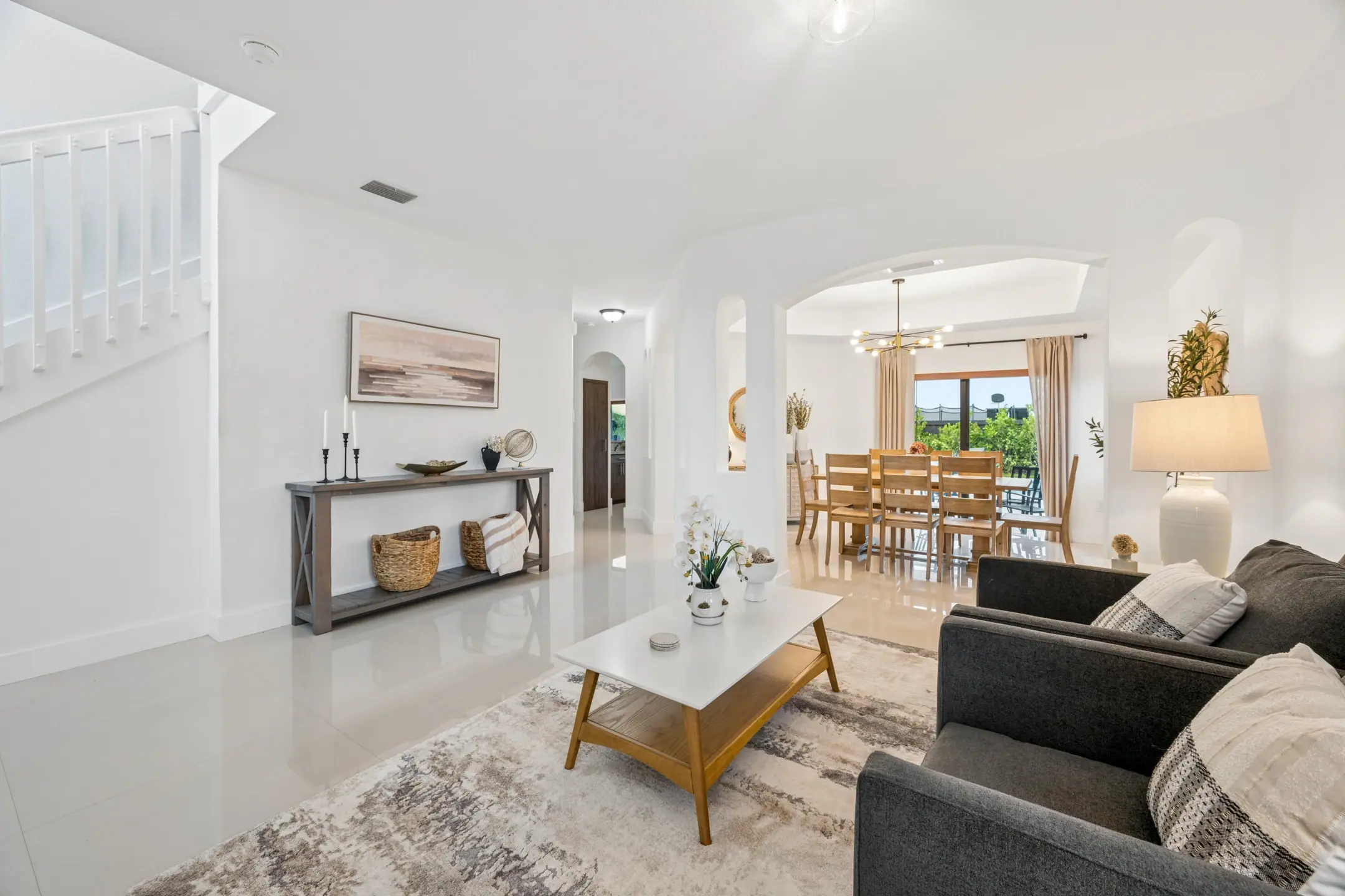 Living room at the Homestead Pool Home