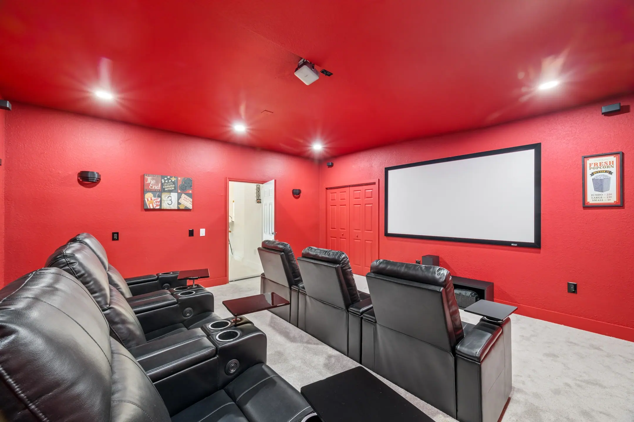 Home theater at the Homestead Pool Home