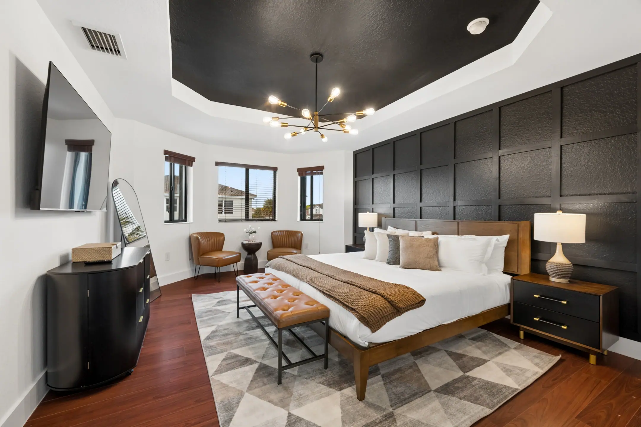Primary bedroom at the Homestead Pool Home
