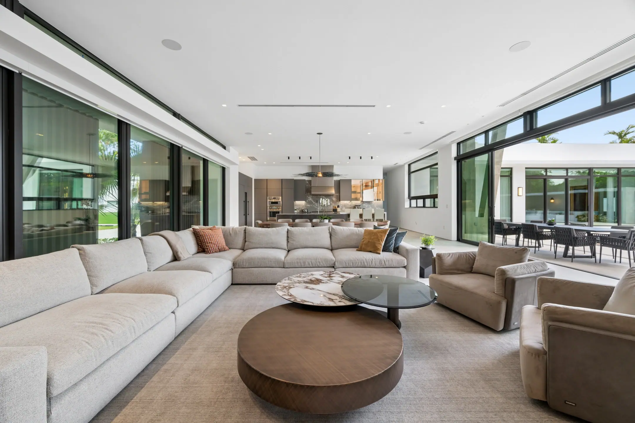 Living room at the Miami Shores Estate