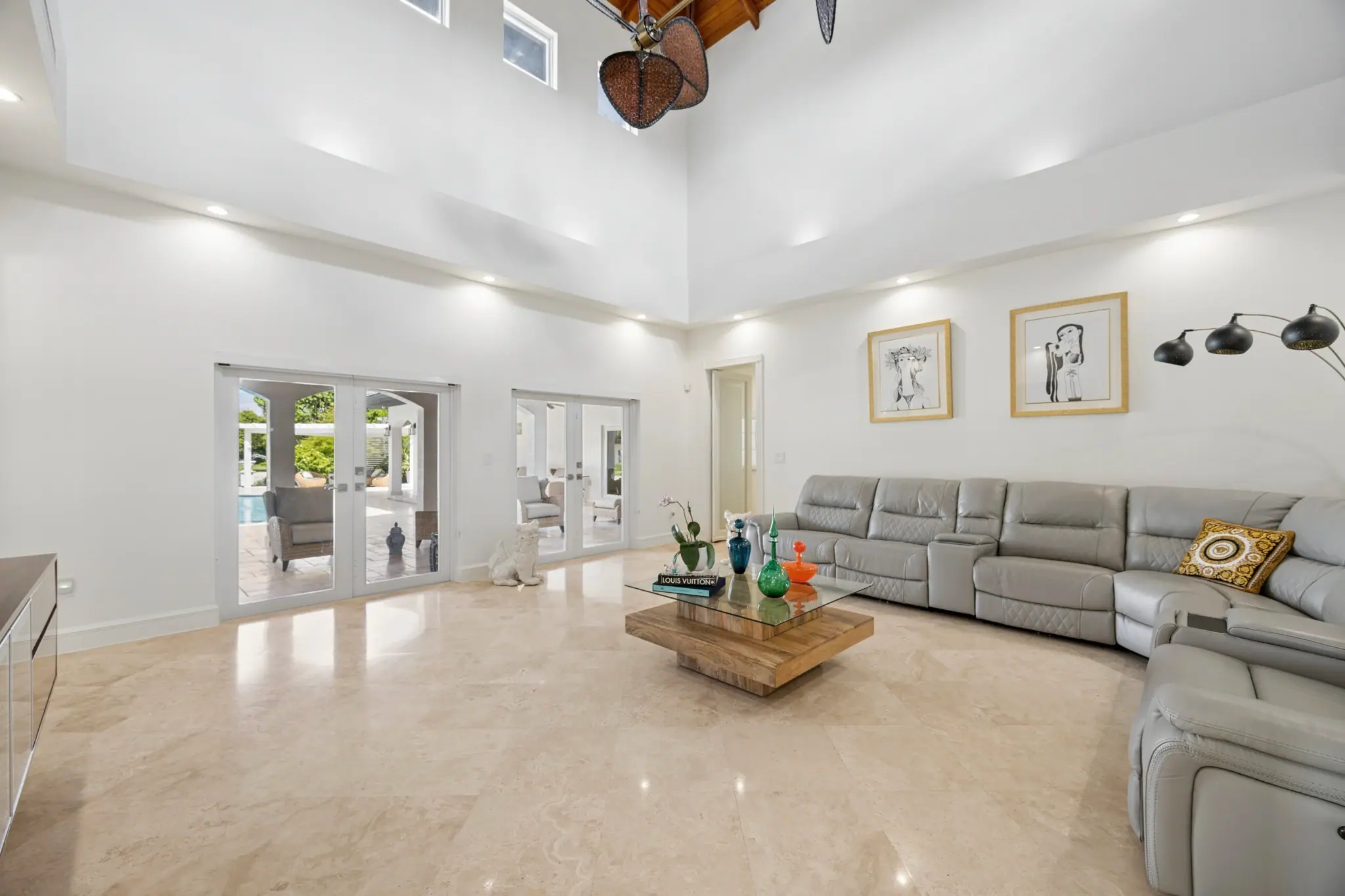 Living room at the Private Acre Estate