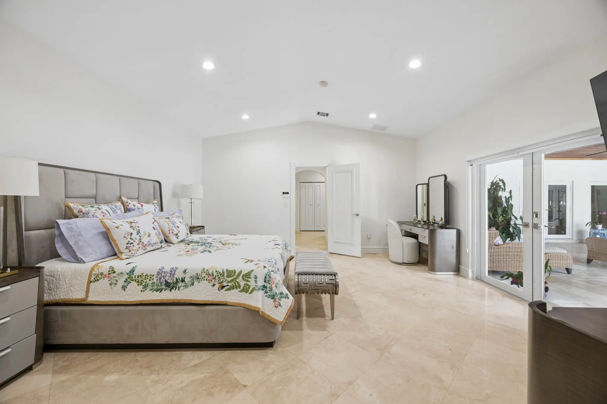 Primary bedroom at the Private Acre Estate