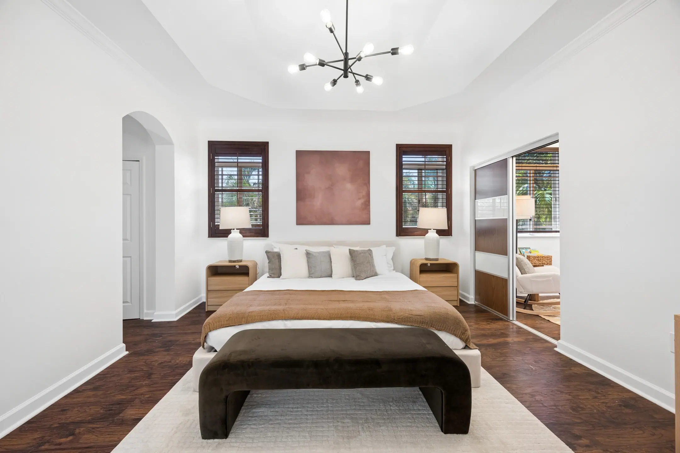 Primary bedroom at the West Kendall Family Home